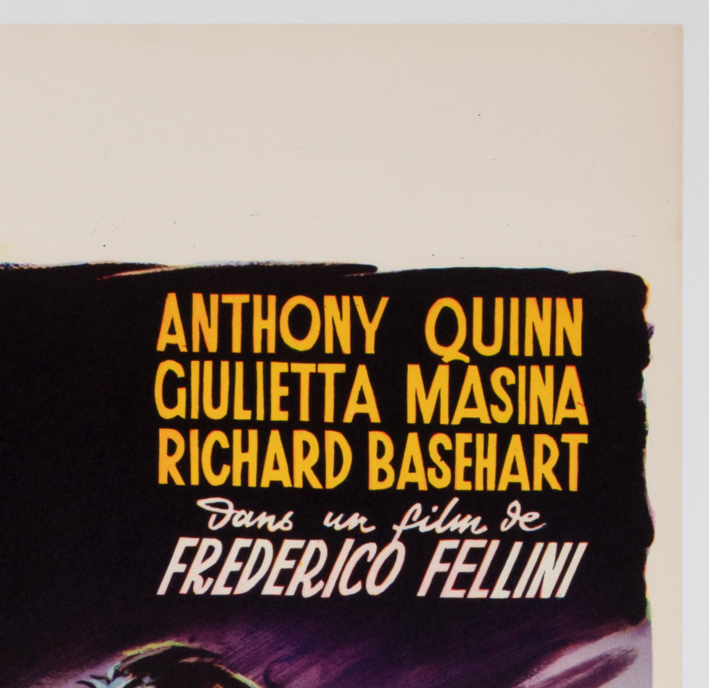 La Strada 1955 Belgian Film Movie Poster - detail