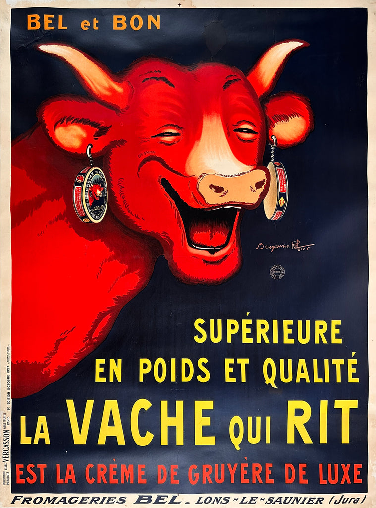 La Vache qui rit / The Laughing Cow 1927 French Grande Poster