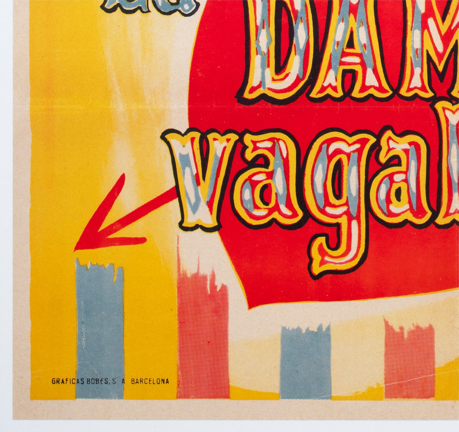 Lady and the Tramp 1957 Spanish 1 Sheet Film Movie Poster - detail