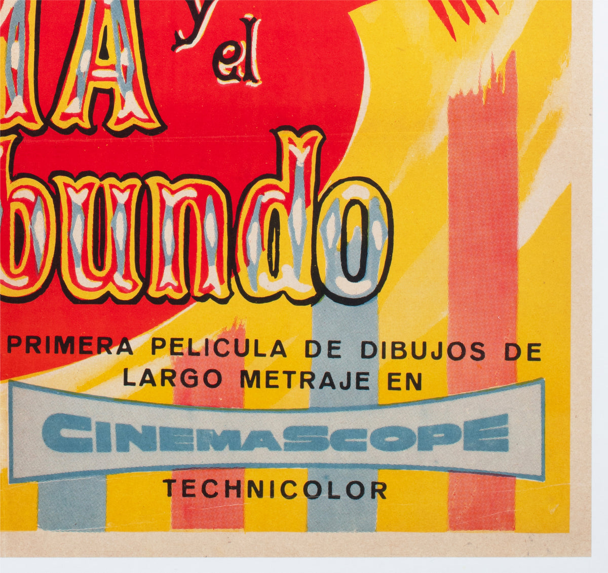 Lady and the Tramp 1957 Spanish 1 Sheet Film Movie Poster - detail