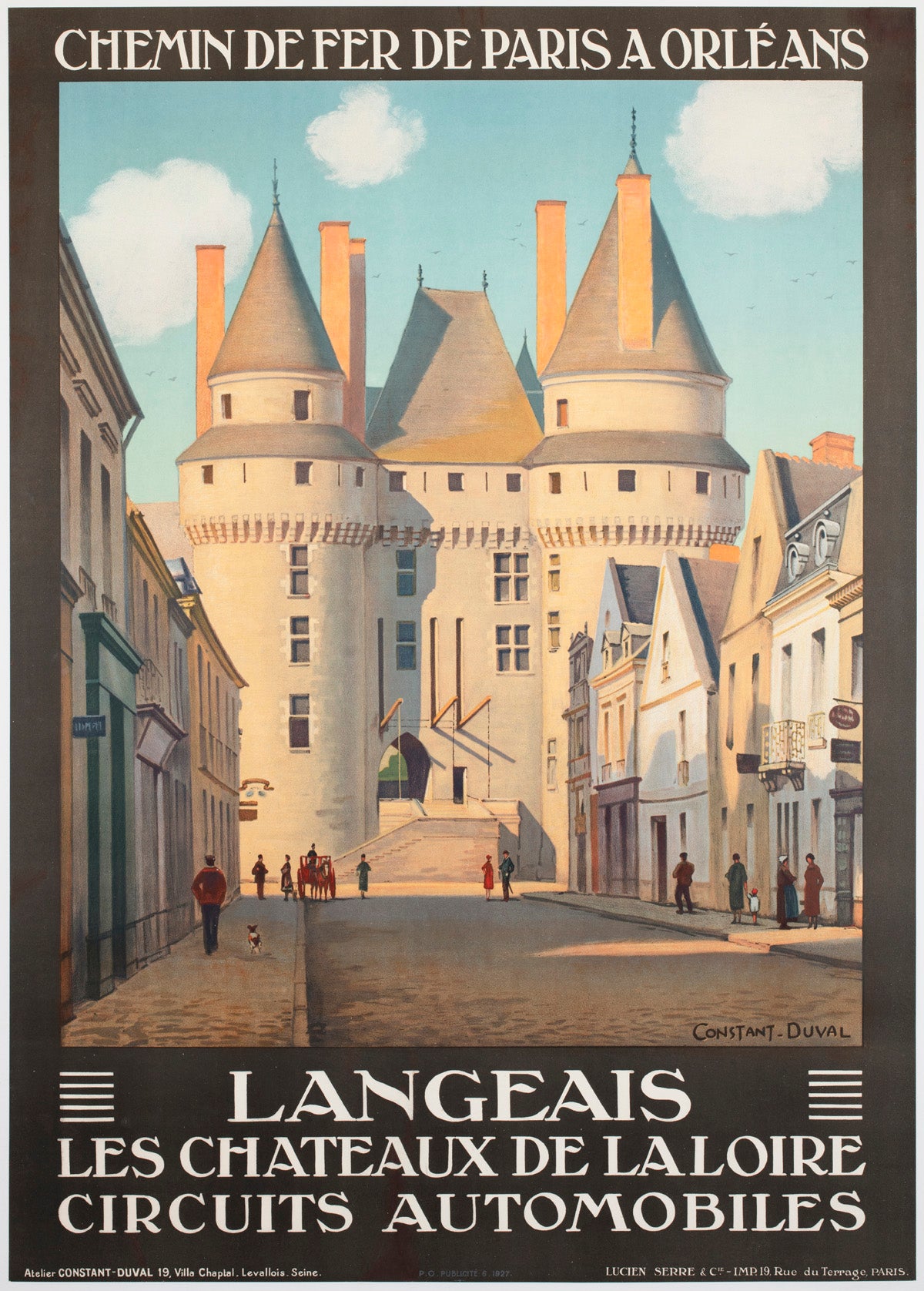 Langeais c1927 French Travel Advertising Poster Constant Duval