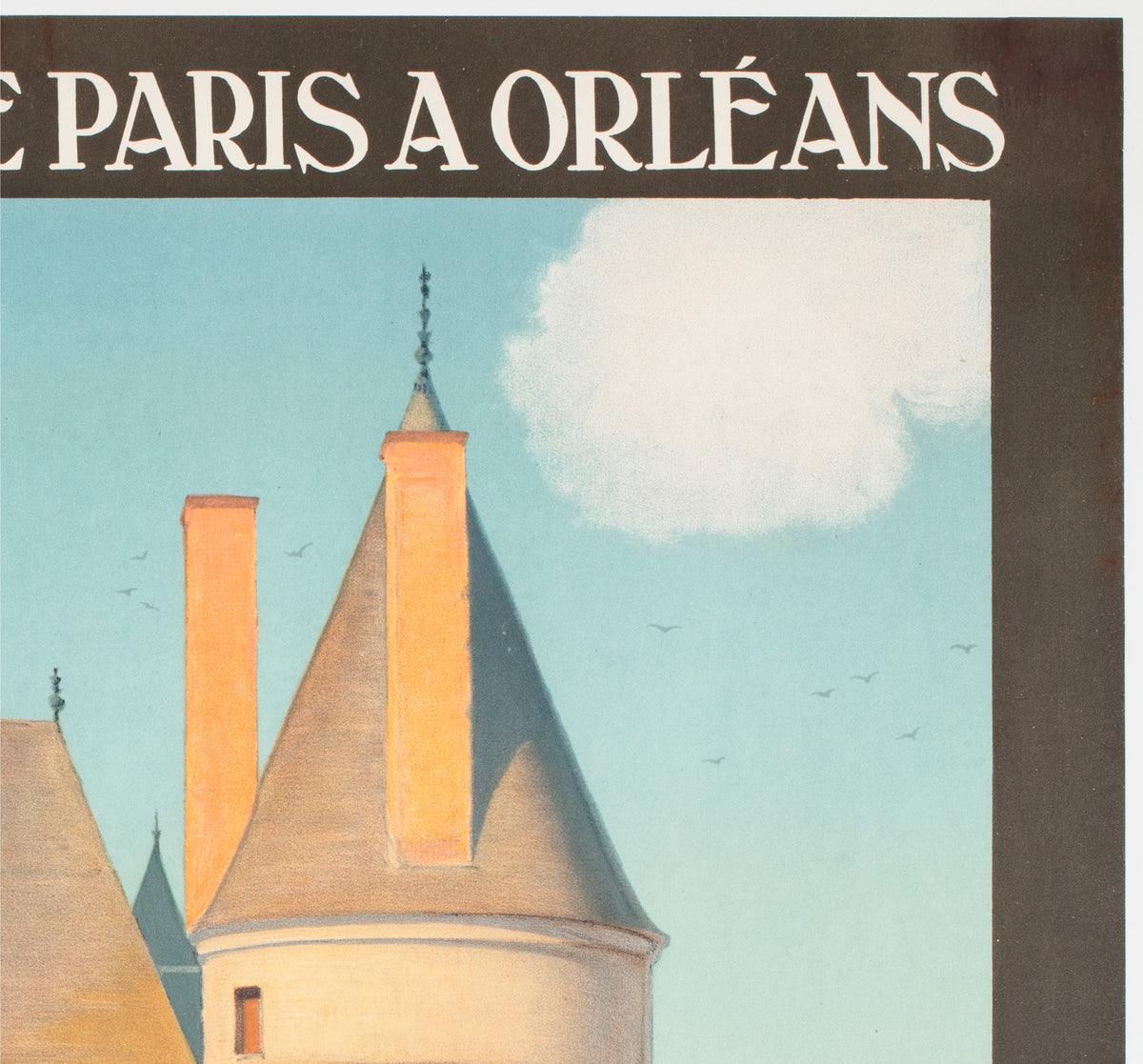 Langeais c1927 French Travel Advertising Poster Constant Duval - detail