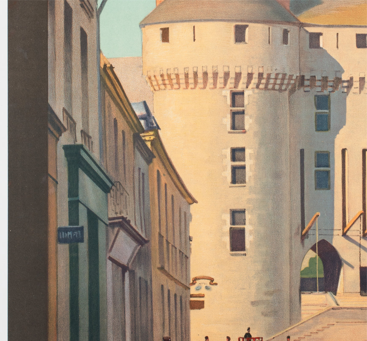 Langeais c1927 French Travel Advertising Poster Constant Duval - detail