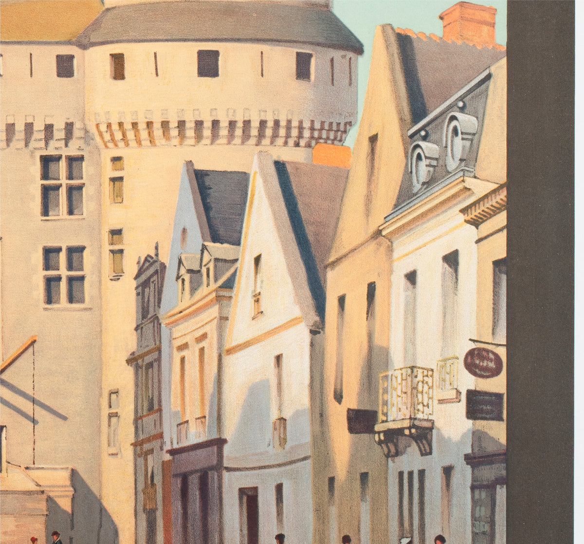 Langeais c1927 French Travel Advertising Poster Constant Duval - detail