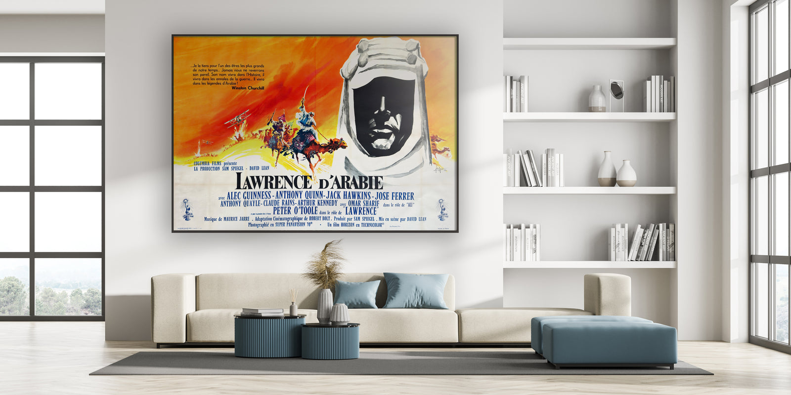Lawrence of Arabia 1962 French Double Grande Film Movie Poster, Georges Kerfyser