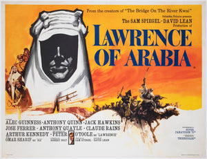 Lawrence of Arabia 1962 Pre-Oscars UK Quad Film Movie Poster, Georges Kerfyser