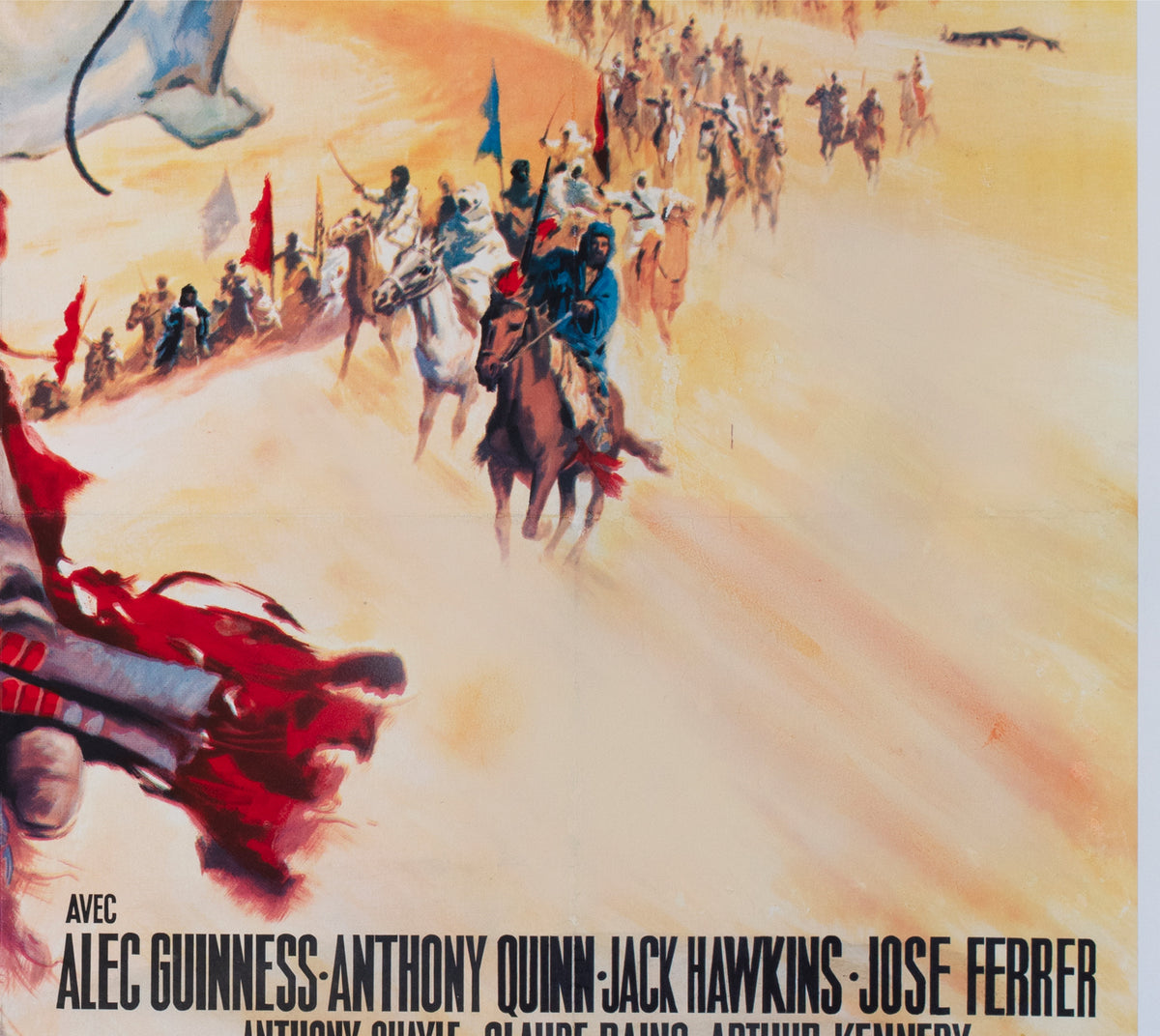 Lawrence of Arabia 1963 French Grande Film Movie Poster - detail