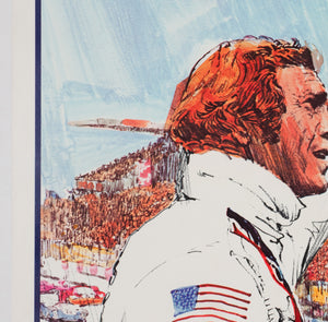 Le Mans 1971 US 1 Sheet Film Movie Poster, Tom Jung - detail