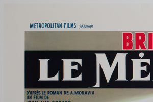 Le Mepris 1963 Belgian Film Movie Poster - detail