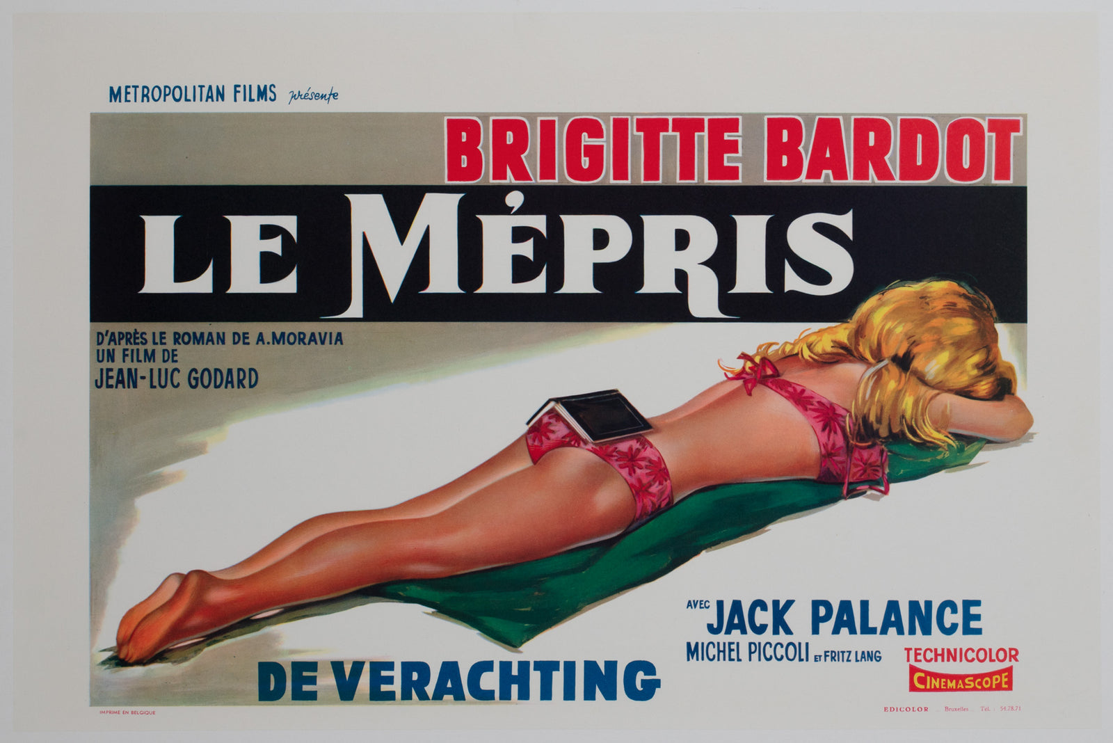 Le Mepris 1963 Belgian Film Movie Poster