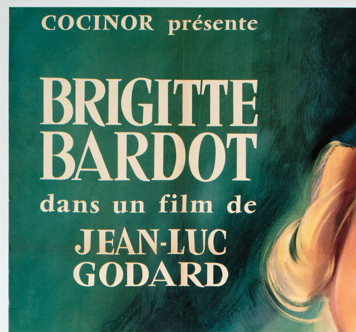 Le Mepris 1963 French Grande Film Poster Georges Allard - detail