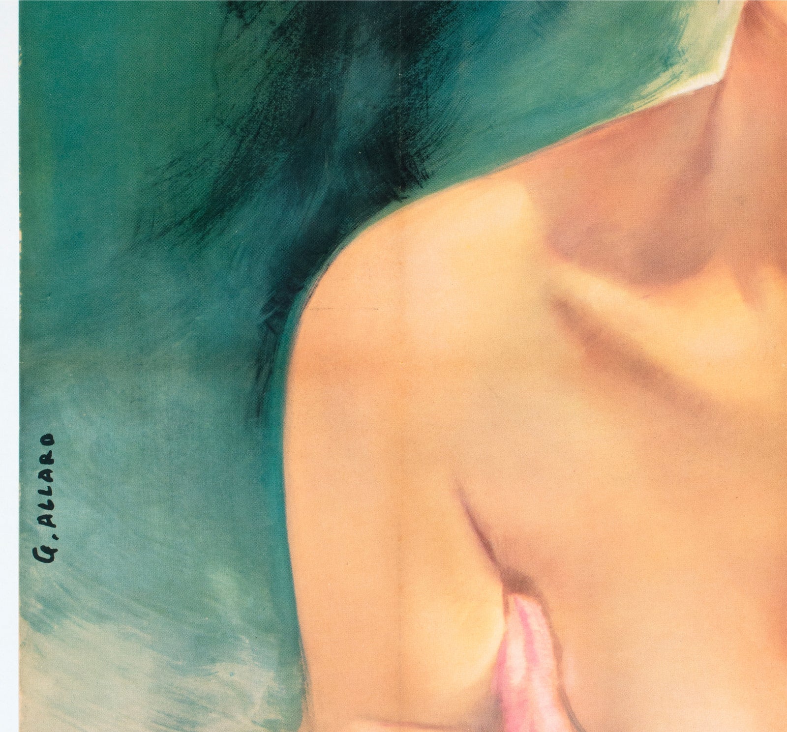 Le Mepris 1963 French Grande Film Poster Georges Allard - detail