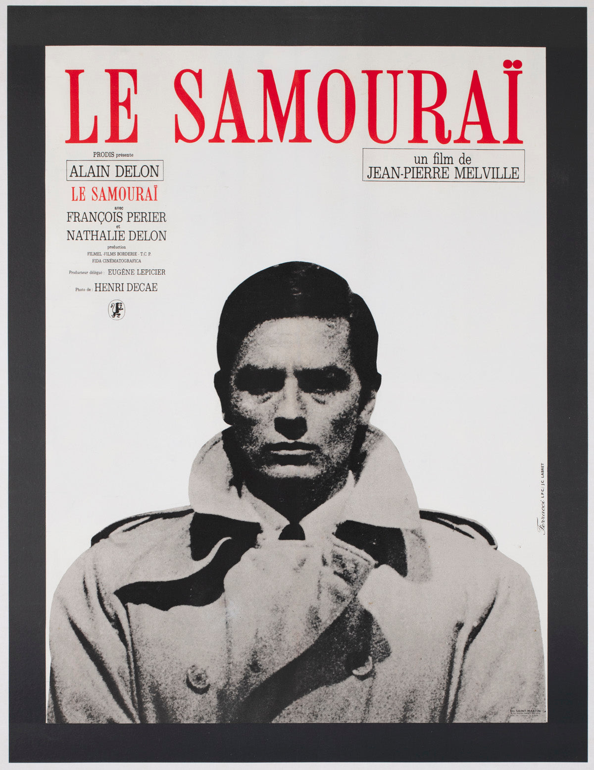Le Samourai 1967 French Moyenne Film Poster