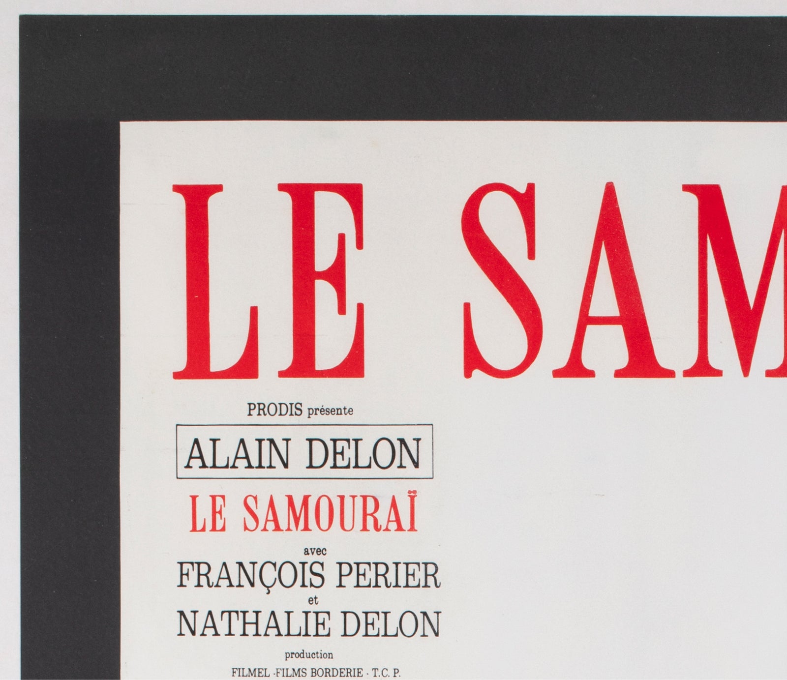 Le Samourai 1967 French Moyenne Film Poster - detail