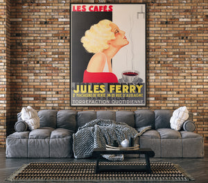 Les Cafes Jules Ferry 1935 Marseille Cafe French Advertising Poster Georges Nicolitch
