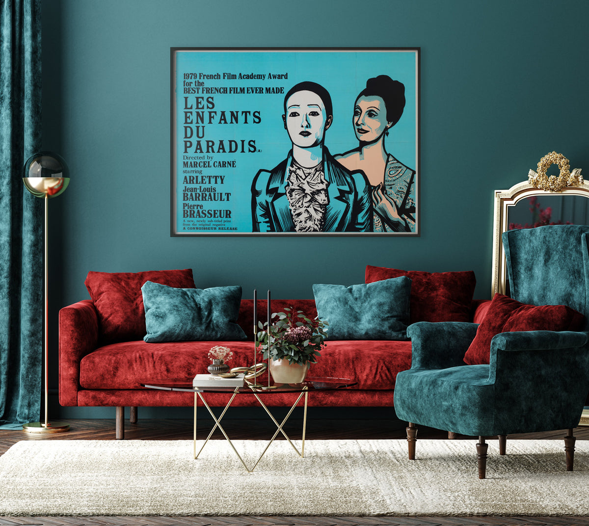 Les Enfants Du Paradis 1970s Academy Cinema UK Quad Film Movie Poster, Peter Strausfeld