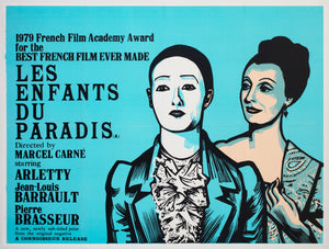 Les Enfants Du Paradis 1970s Academy Cinema UK Quad Film Movie Poster, Peter Strausfeld