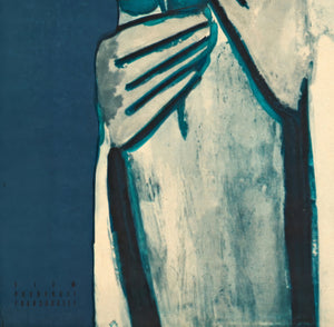 Les Enfants du Paradis 1955 Polish Blue Style A1 Film Poster Julian Palka - detail
