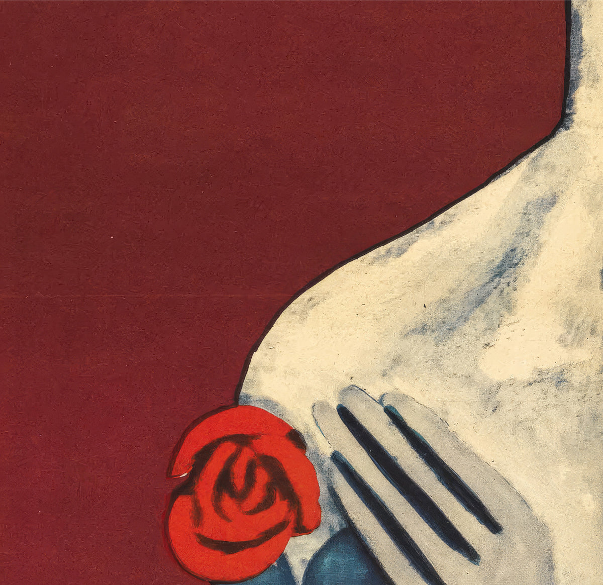 Les Enfants du Paradis 1955 Polish Red Style A1 Film Poster Julian Palka - detail