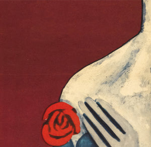 Les Enfants du Paradis 1955 Polish Red Style A1 Film Poster Julian Palka - detail