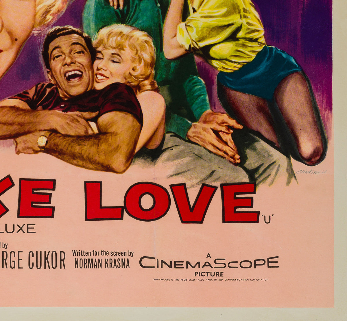 Let's Make Love 1960 UK Quad Film Poster, Tom Chantrell