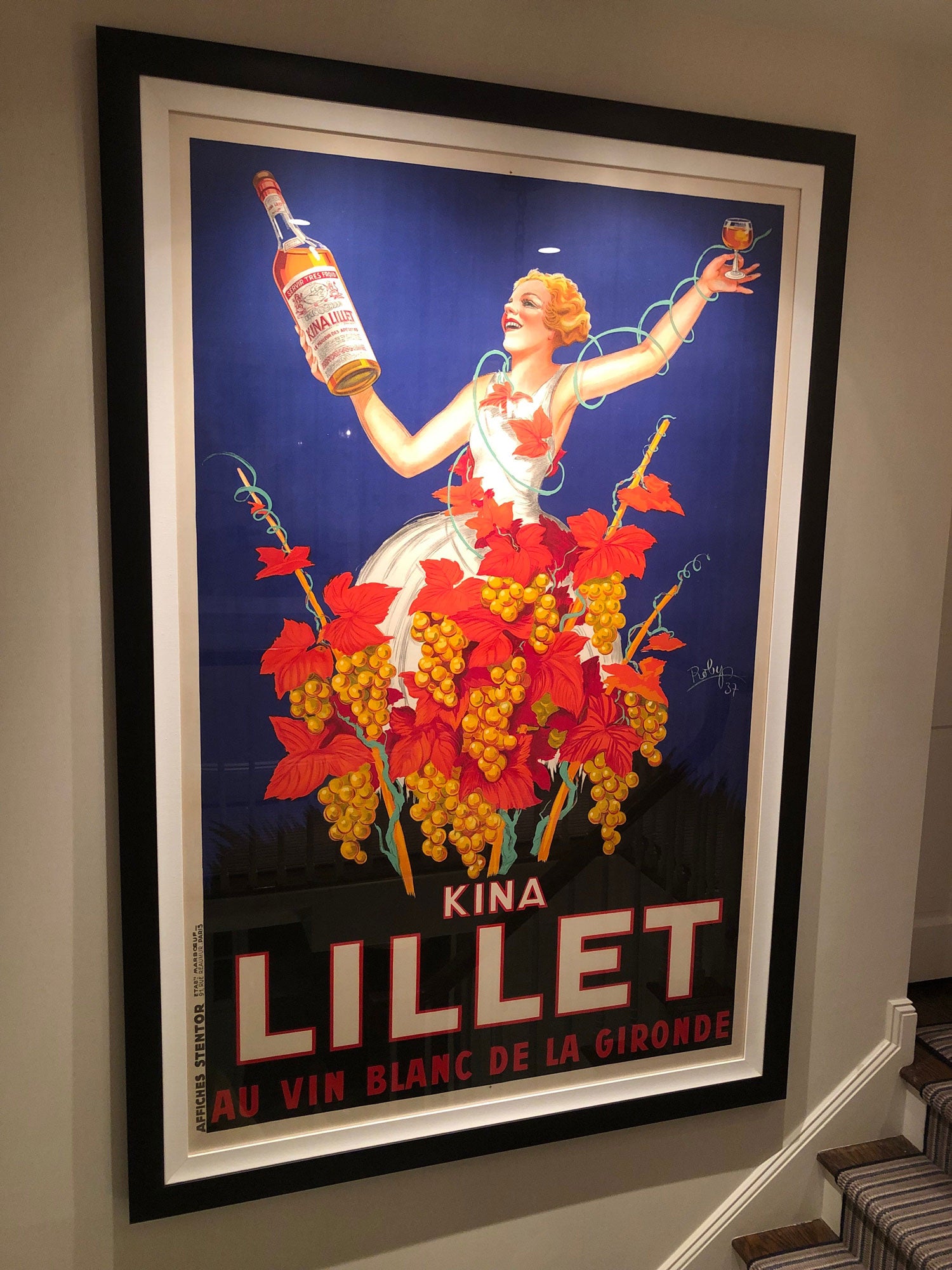Original Vintage Kina Lillet French Alcohol Beverage Poster