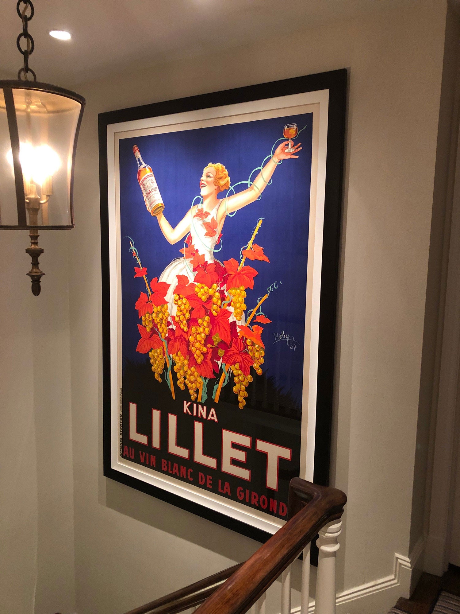 Original Vintage Kina Lillet French Alcohol Beverage Poster