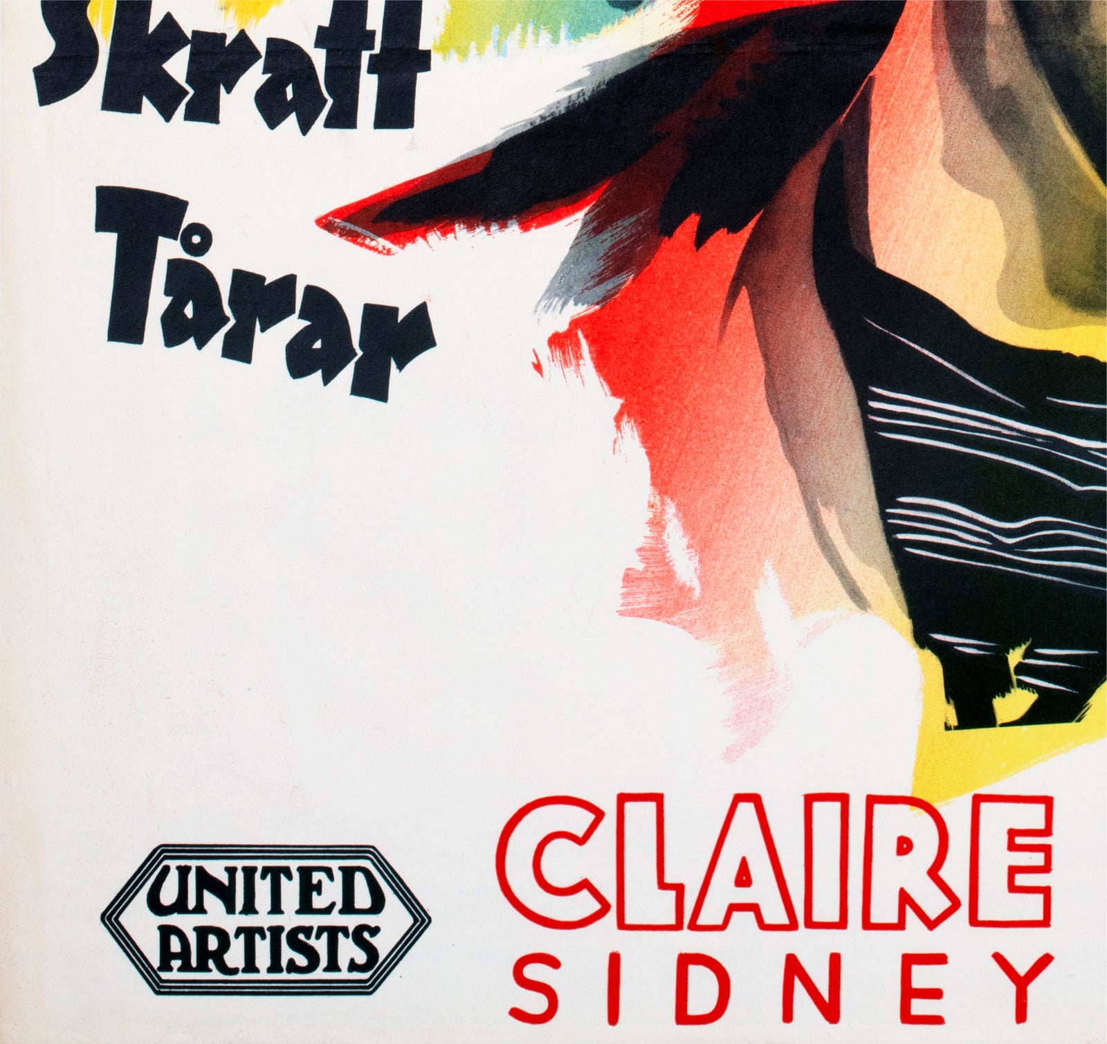 Limelight 1952 Swedish Film Poster Gösta Åberg - detail