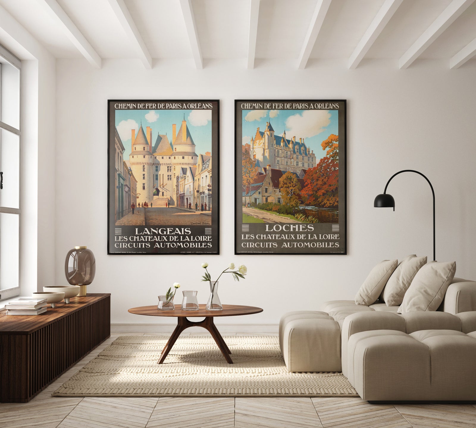 Loches c1928 French Travel Advertising Poster Constant Duval