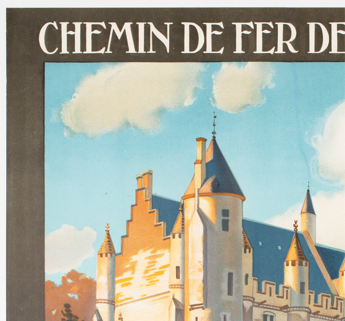Loches c1928 French Travel Advertising Poster Constant Duval - detail