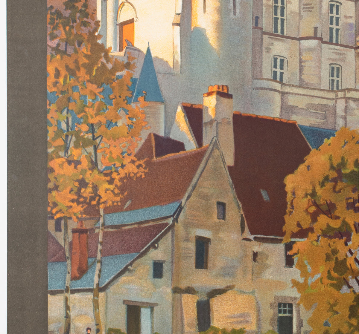 Loches c1928 French Travel Advertising Poster Constant Duval - detail