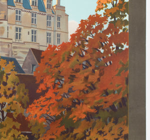 Loches c1928 French Travel Advertising Poster Constant Duval - detail