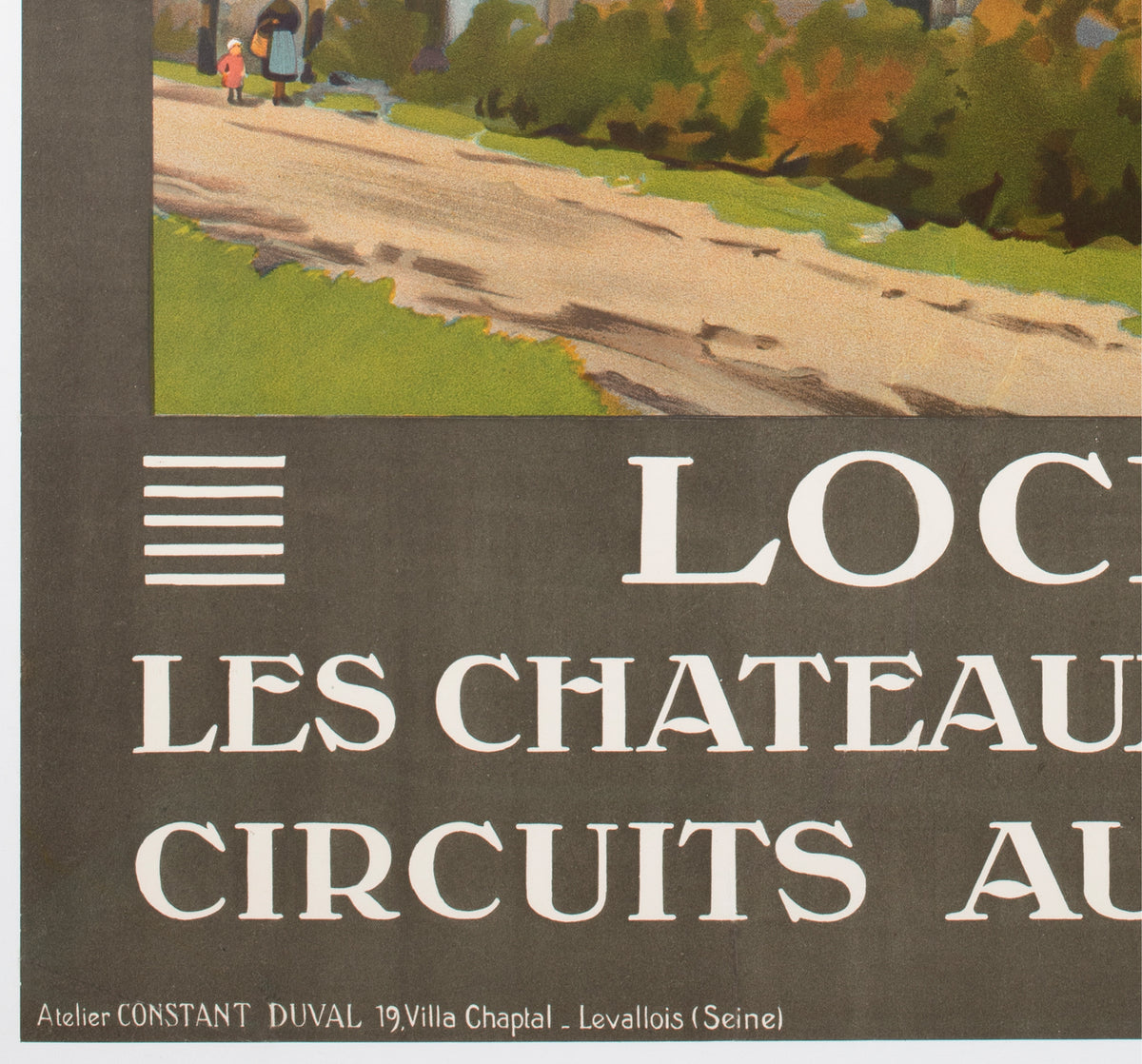 Loches c1928 French Travel Advertising Poster Constant Duval - detail