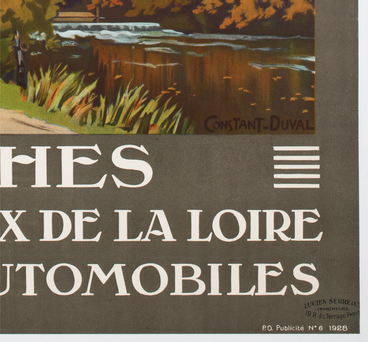 Loches c1928 French Travel Advertising Poster Constant Duval - detail
