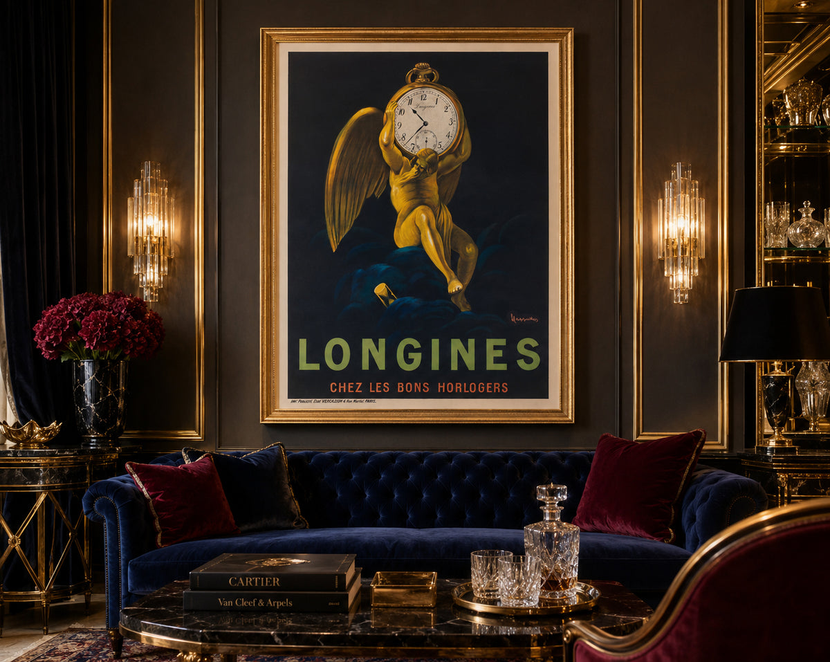 Longines c1911 French Grande Advertising Poster Leonetto Cappiello
