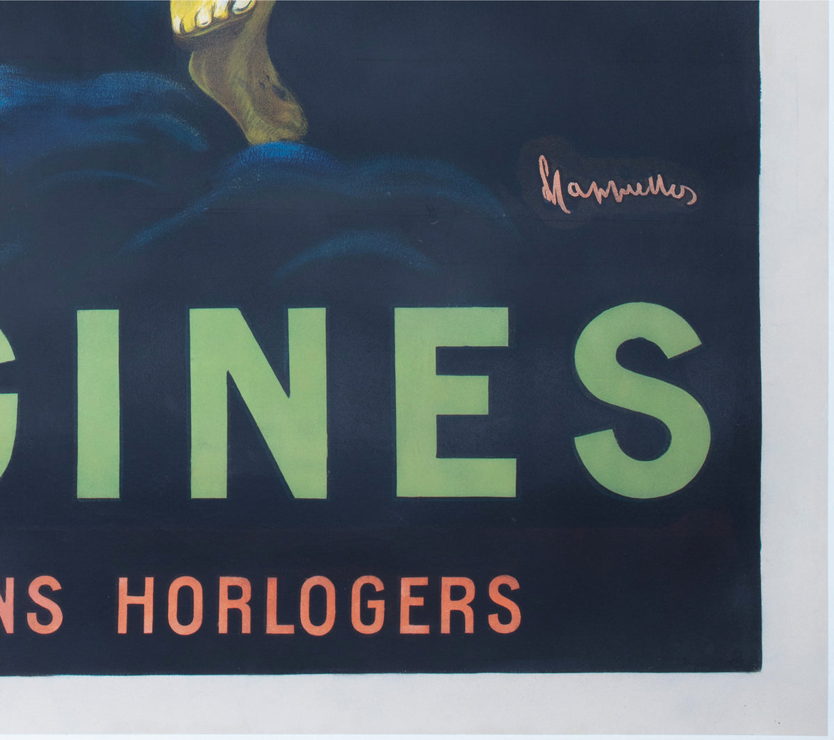 Longines c1911 French Grande Advertising Poster Leonetto Cappiello - detail
