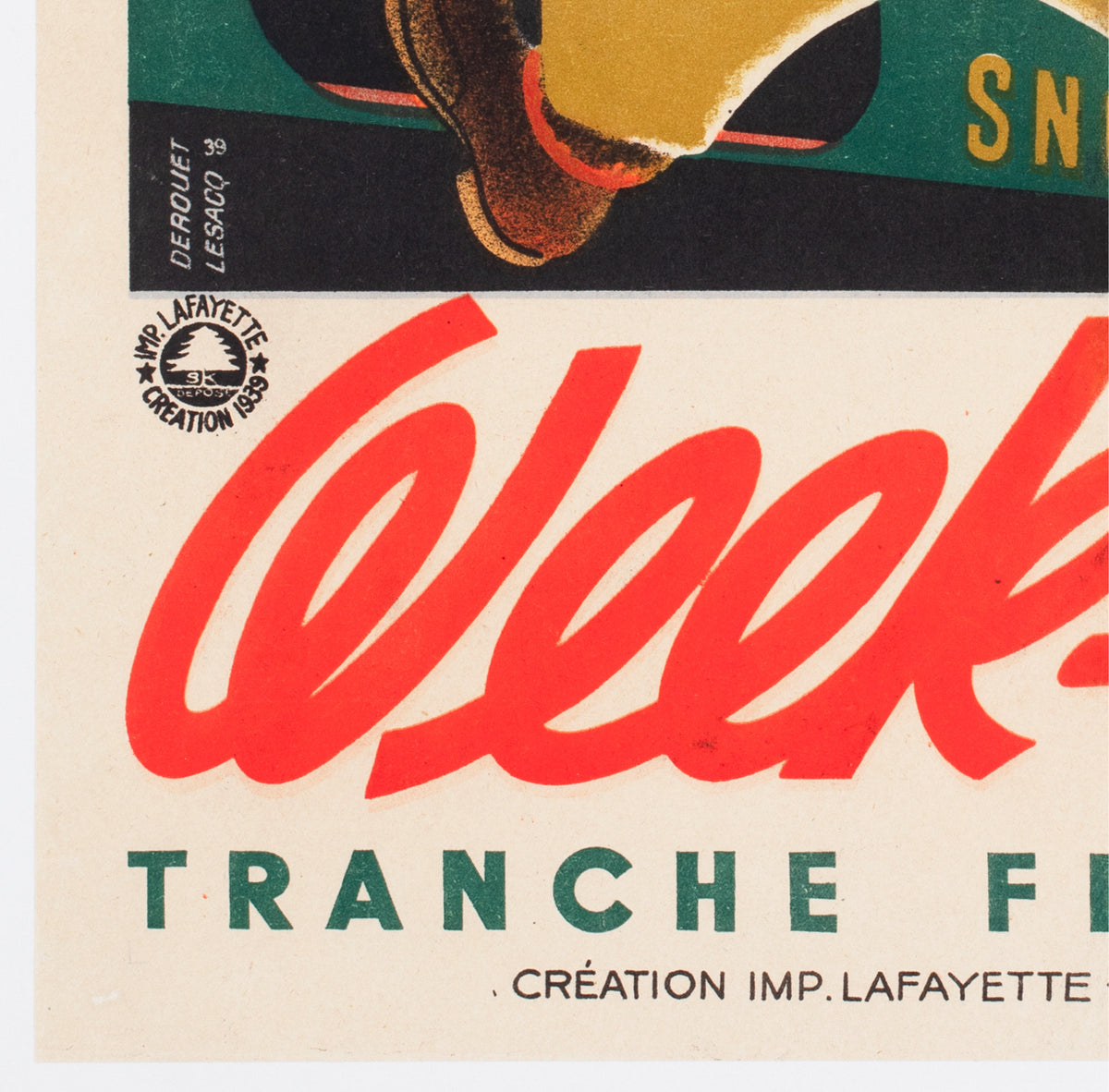 Loterie Nationale Week End 1939 SNCF Frenc Railway Lottery Poster  Edgar Derouet and Charles Lesacq - detail