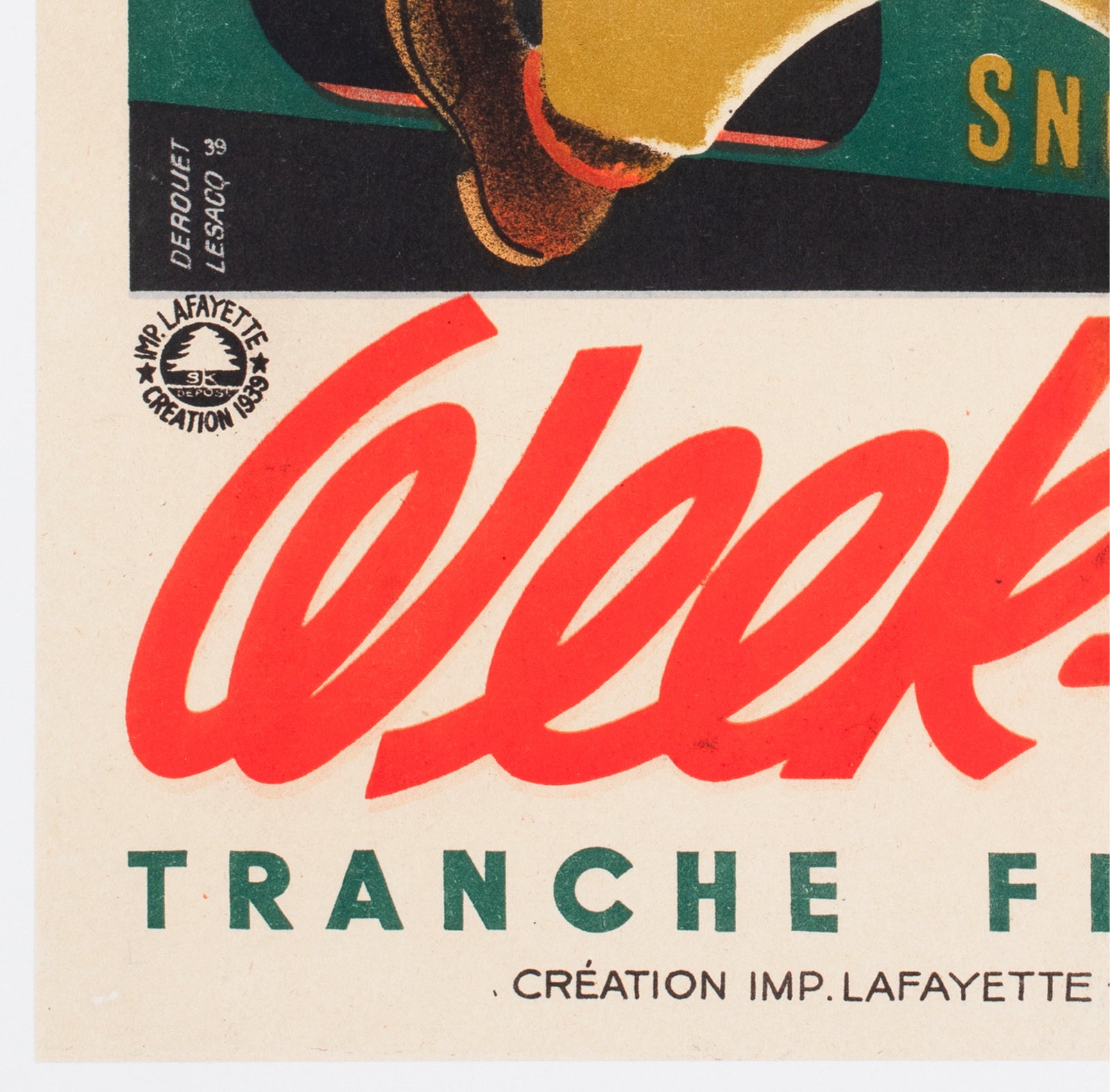 Loterie Nationale Week End 1939 SNCF Frenc Railway Lottery Poster  Edgar Derouet and Charles Lesacq - detail