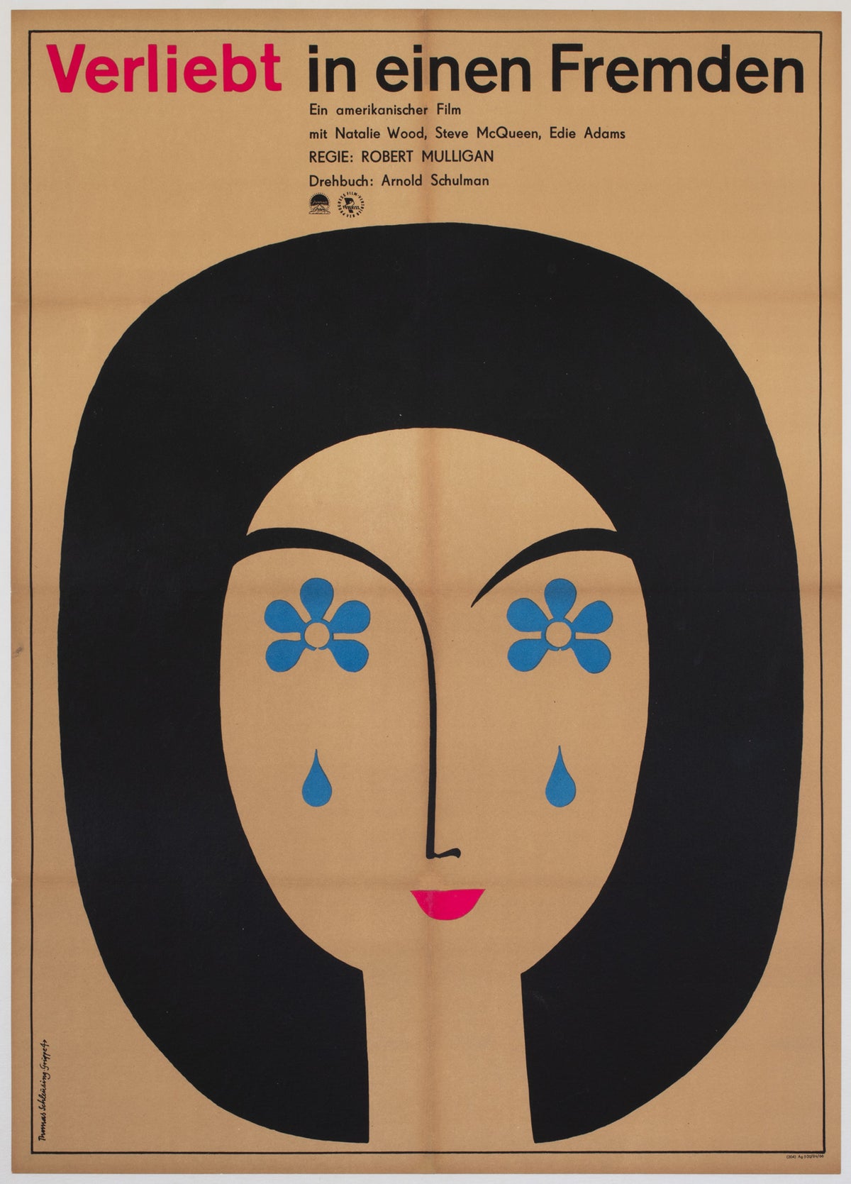 Love With the Proper Stranger 1966 East German Film Movie Poster, Thomas Schleusing