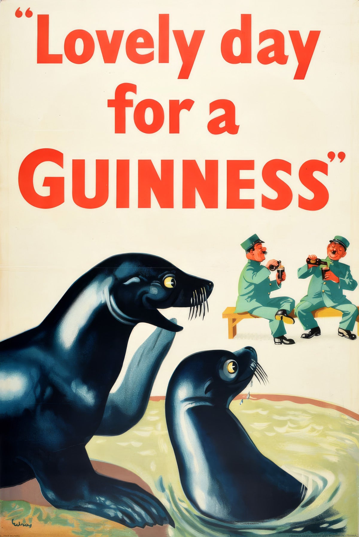 Lovely Day For A Guinness 1930s Guinness Advertising Poster John Gilroy