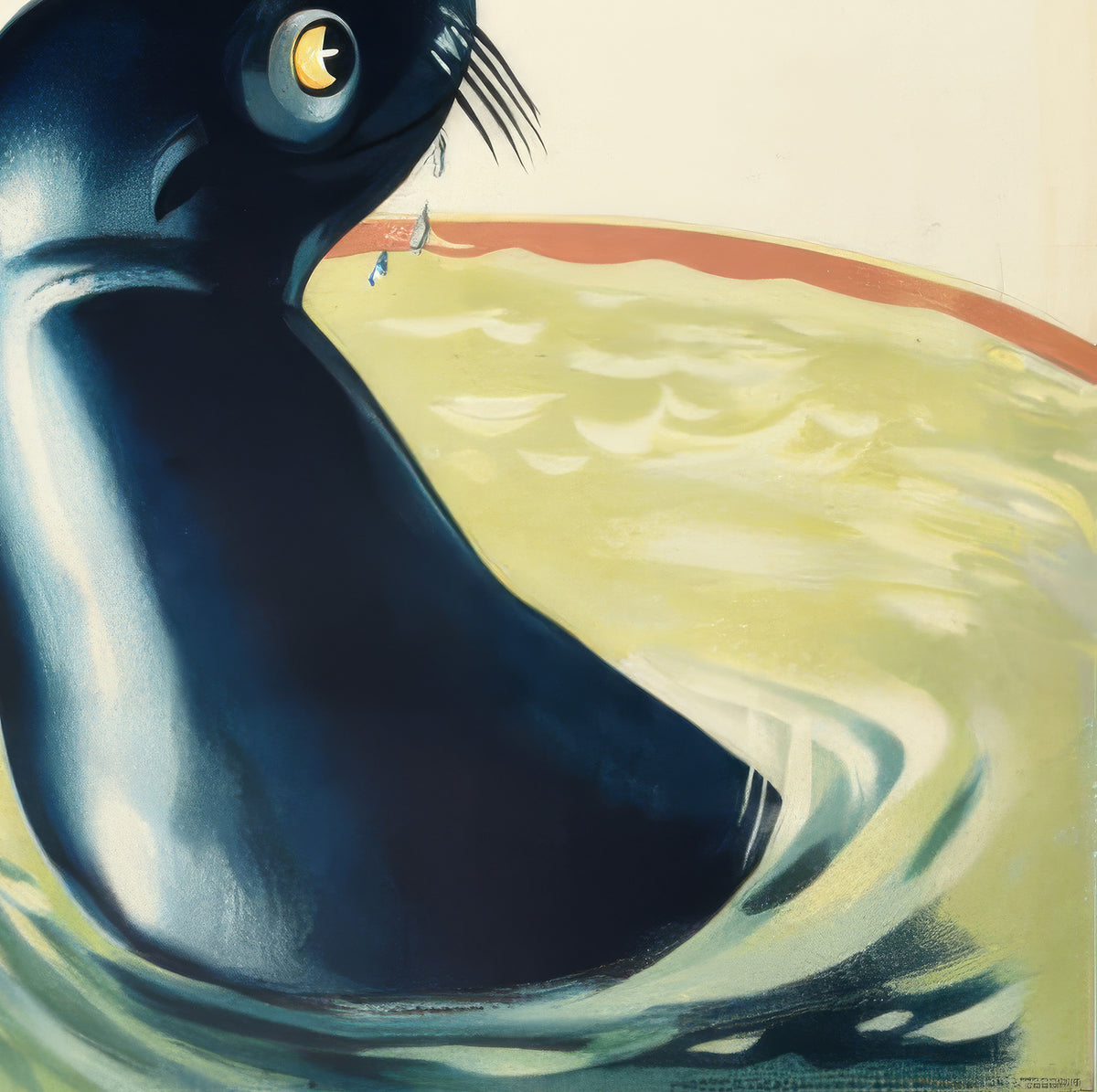 Lovely Day For A Guinness 1930s Guinness Advertising Poster John Gilroy - detail