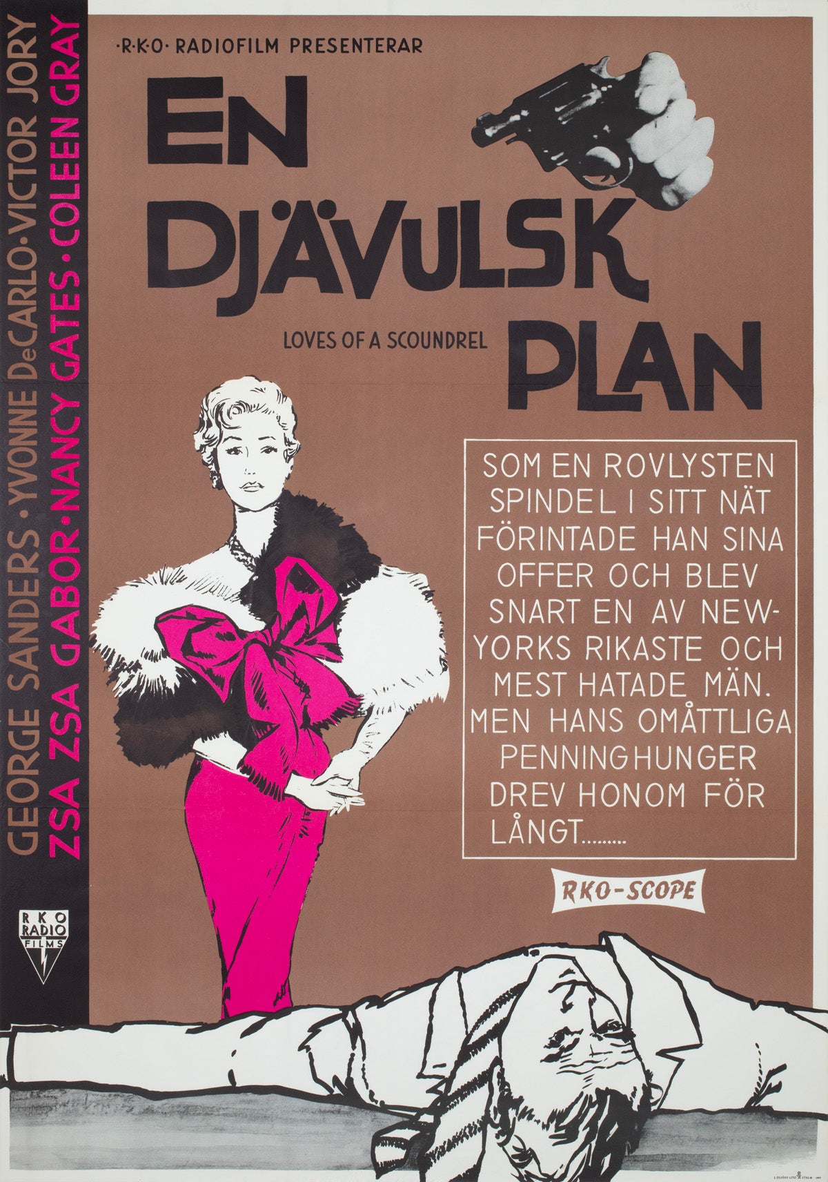Loves of a Scoundrel 1957 Swedish Film Poster