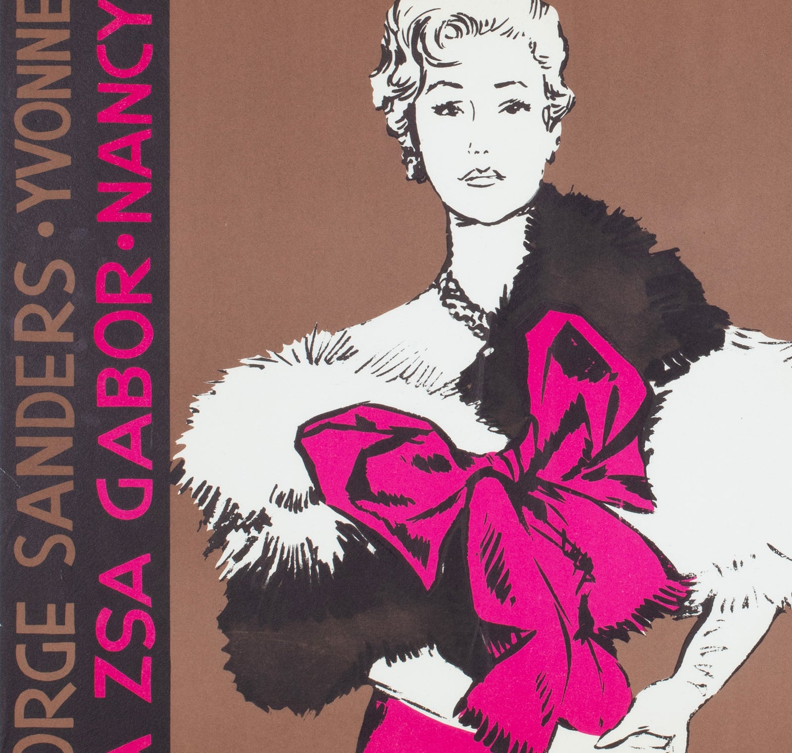 Loves of a Scoundrel 1957 Swedish Film Poster - detail