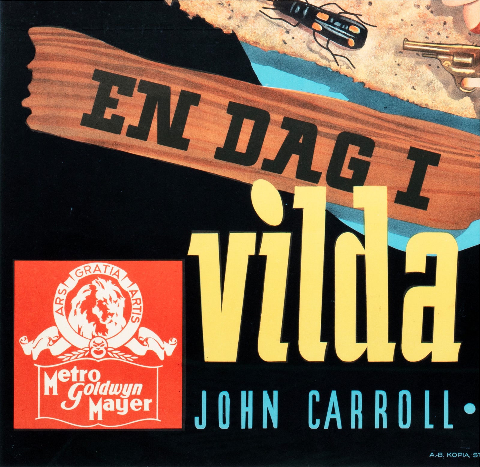 Marx Brothers Go West 1945 Swedish Film Poster - detail