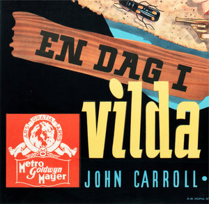 Marx Brothers Go West 1945 Swedish Film Poster - detail