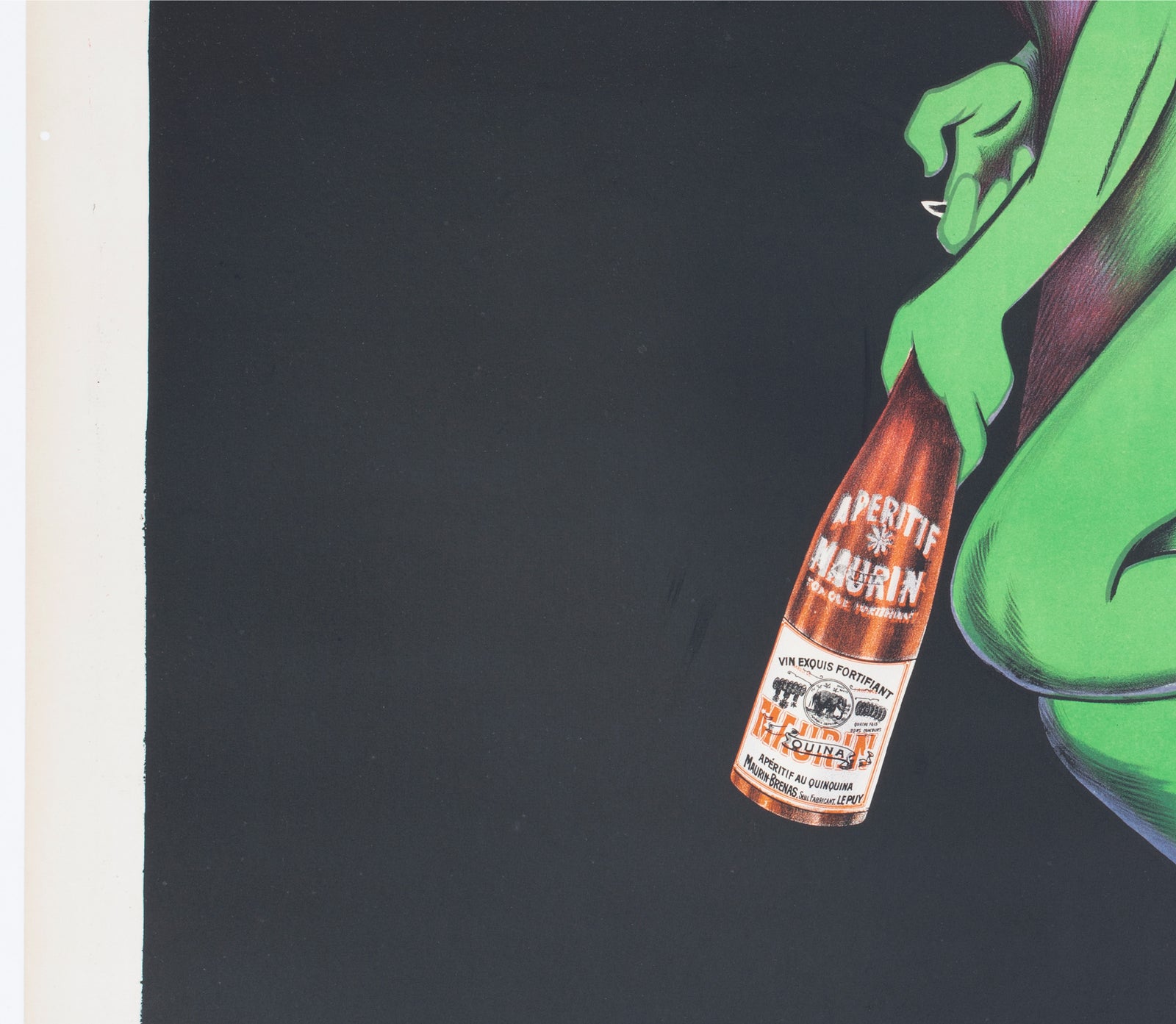 Maurin Quina 1906 French Vintage Liqueur Poster, Cappiello - detail