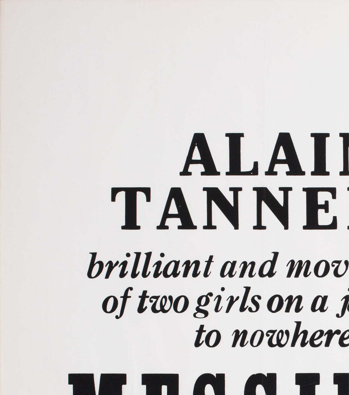 Messidor 1980 Academy Cinema UK Quad Film Poster Peter Strausfeld - detail