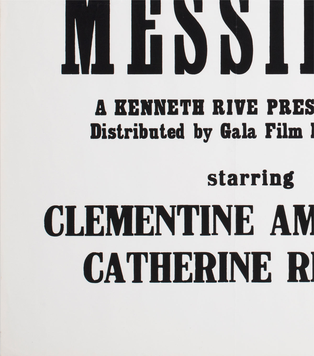 Messidor 1980 Academy Cinema UK Quad Film Poster Peter Strausfeld - detail