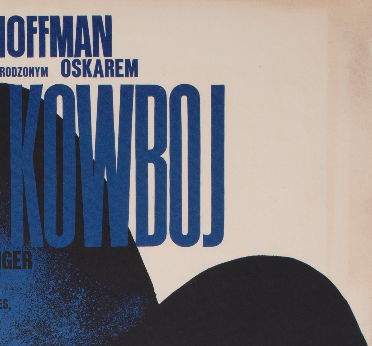 Midnight Cowboy 1973 Polish A1 Film Movie Poster, Waldemar Swierzy - detail