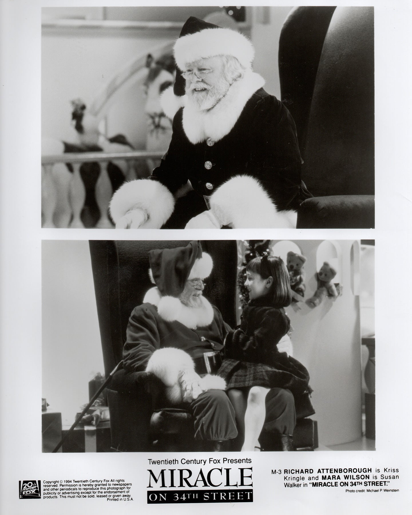 Miracle on 34th Street 1994 Film Movie Press Publicity Still Framed